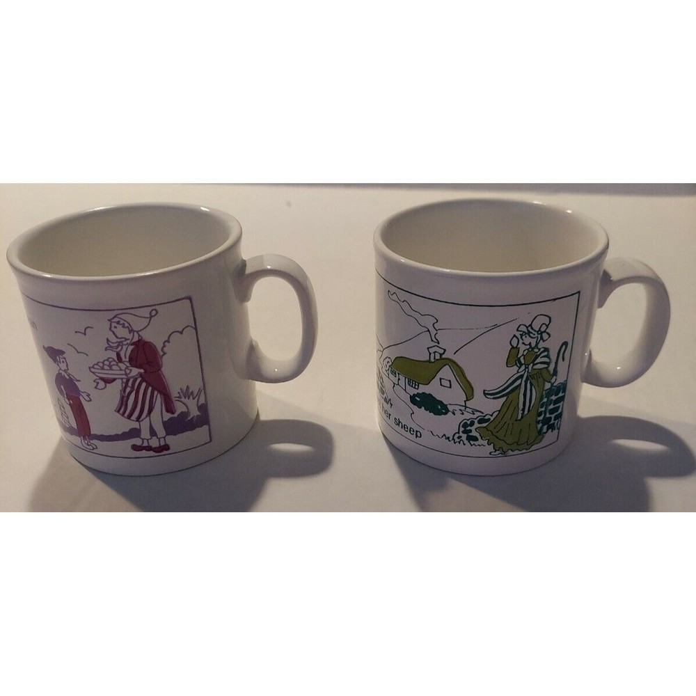 Vintage England Tea Mugs Little Bo Peep & Simple Simon Met a Pie Man